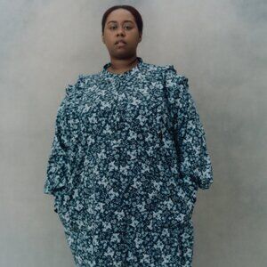 Erdem x Universal Standard Primrose Floral Ruffle Shirt Dress - Size 3XL(34W/36)